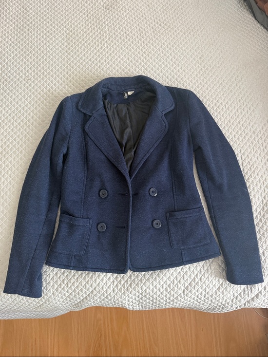 H&M Jackets & Blazers - H&M Navy Double-Breasted Women's Blazer Jacket